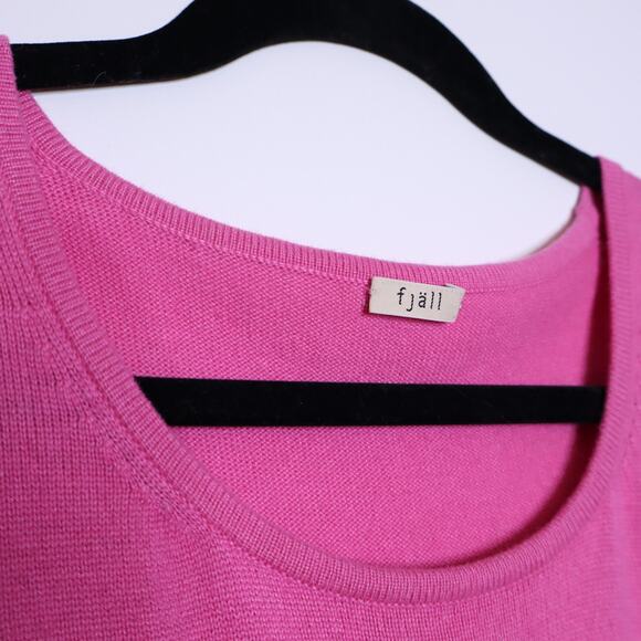 FJALL Cashmere Tank Sweater Pink Round Neck Lightweight Casual Women's XL - Picture 8 of 10